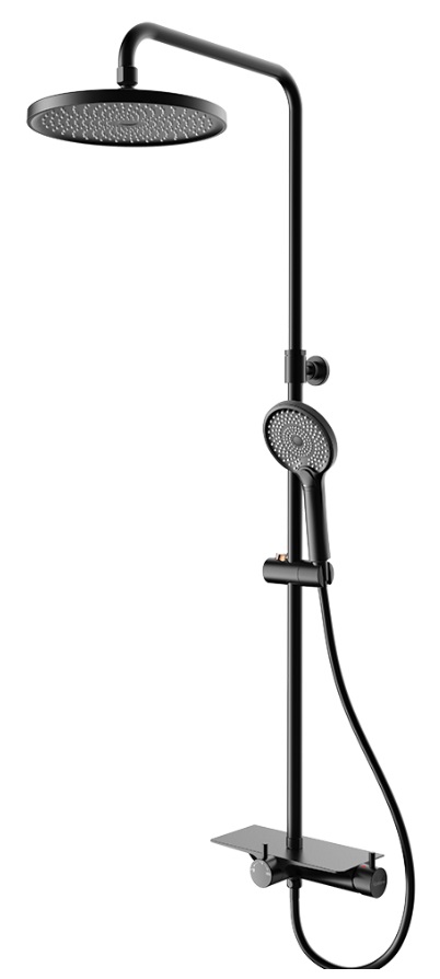 RUBINE Rain Shower Set RSC-DECKOS-U2-BK